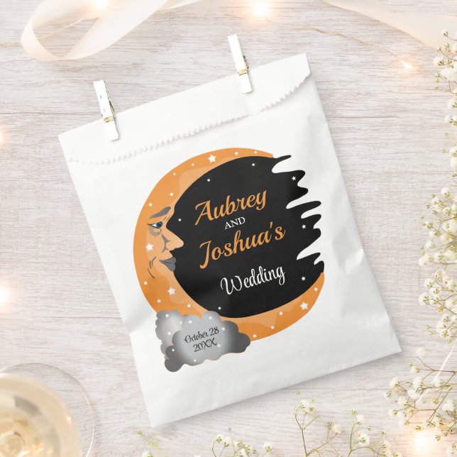 Halloween Over the Moon Personalised Favour Bags (Clipped)