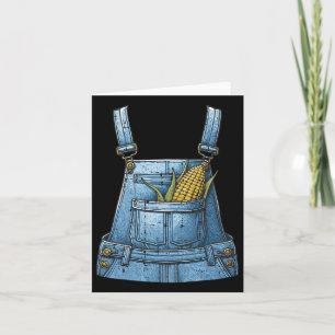 Halloween Overalls Corn Farm Costume Farmer Men Wo Card