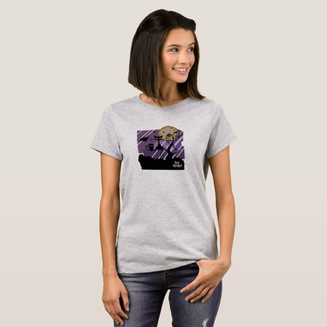 Halloween Owl and Cat Shirt (Front Full)