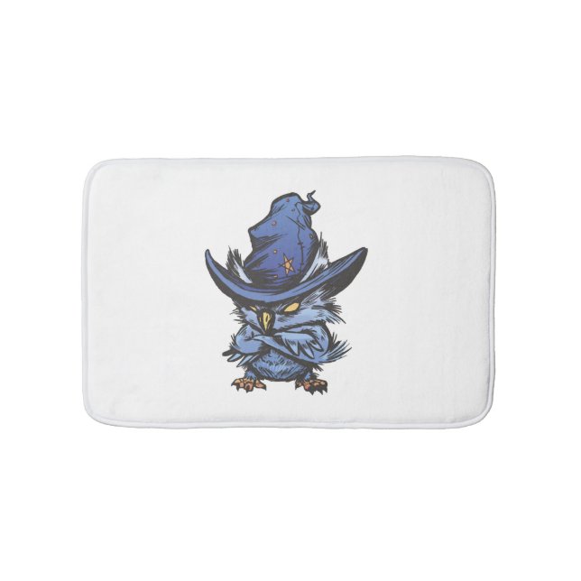 Halloween owl  bath mat (Front)