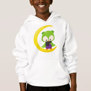 Halloween Owl, Cute Owl, Green Owl, Moon, Scarf