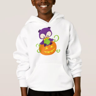 Halloween Owl, Cute Owl, Purple Owl, Pumpkin
