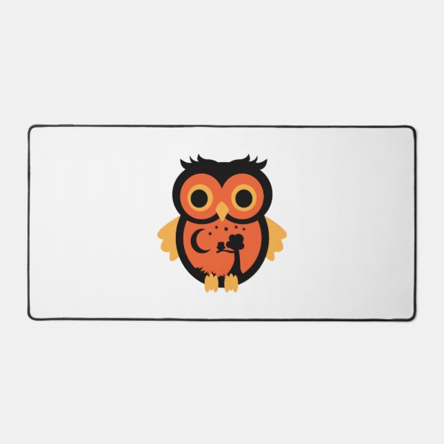 Halloween Owl   Desk Mat (Front)