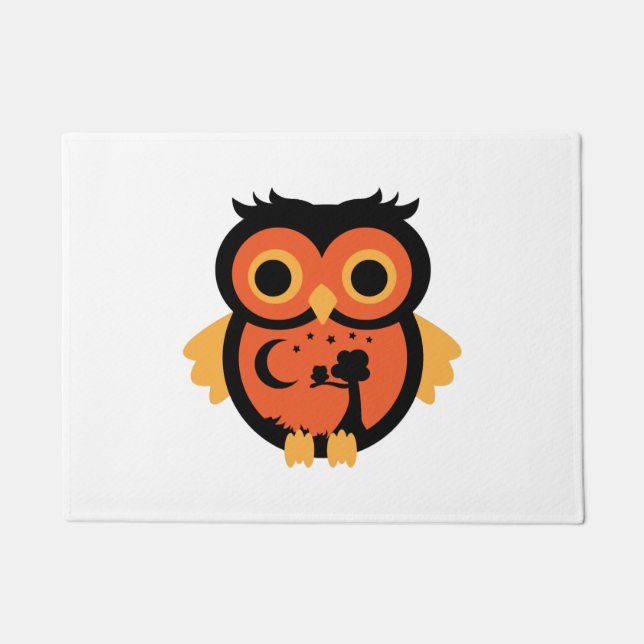 Halloween Owl   Doormat (Front)