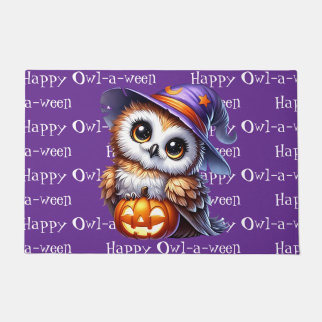 Halloween Owl Doormat (Front)