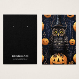 Halloween Owl Earring Display Card