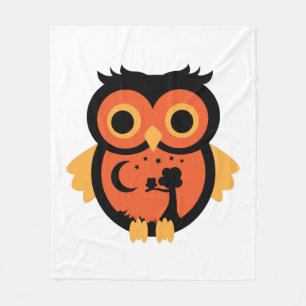 Halloween Owl Fleece Blanket