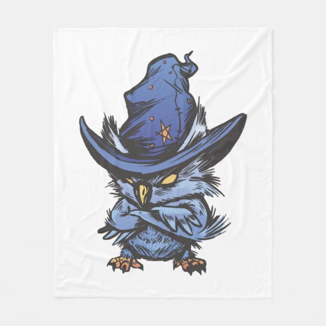 Halloween owl  fleece blanket (Front)