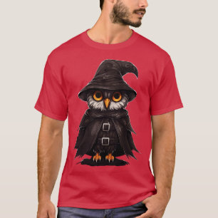 Halloween Owl Illustration T-Shirt