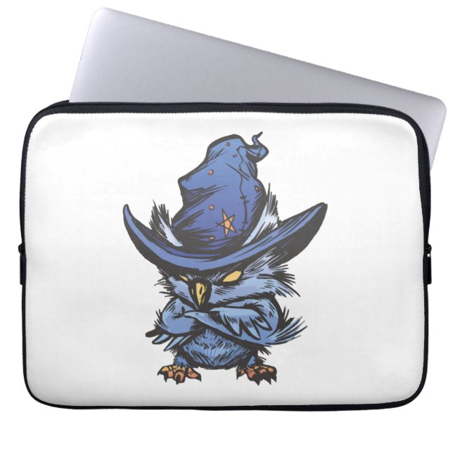Halloween owl  laptop sleeve (Front)