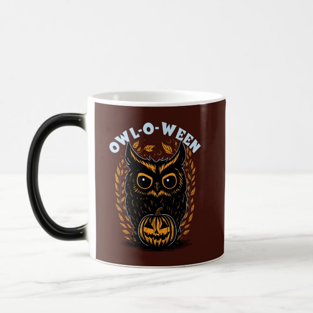 Halloween Owl Magic Mug (Left)