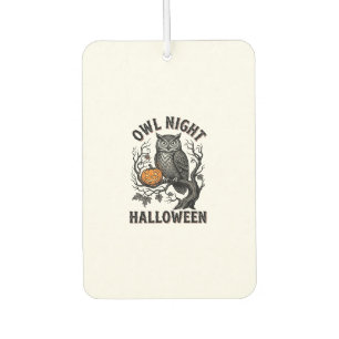 Halloween Owl Shirt Vintage Spooky Bird Party Desi Car Air Freshener