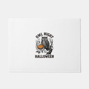 Halloween Owl Shirt Vintage Spooky Bird Party Desi Doormat
