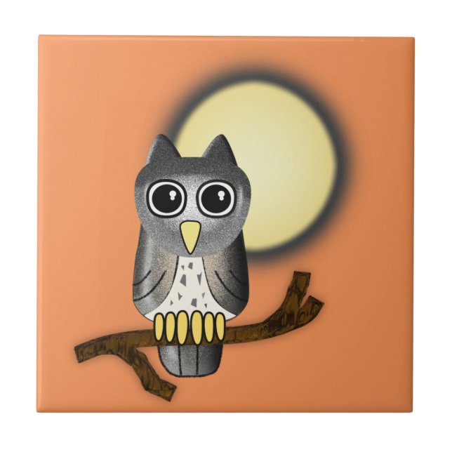 Halloween Owl Tile (Front)