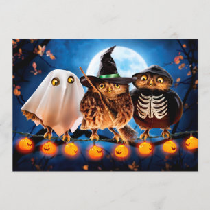 Halloween Owls Invitation
