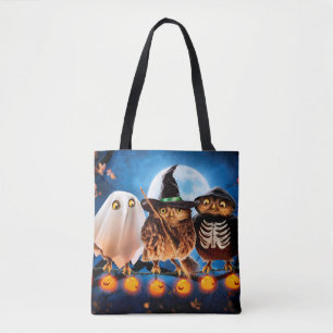 Halloween Owls Tote Bag