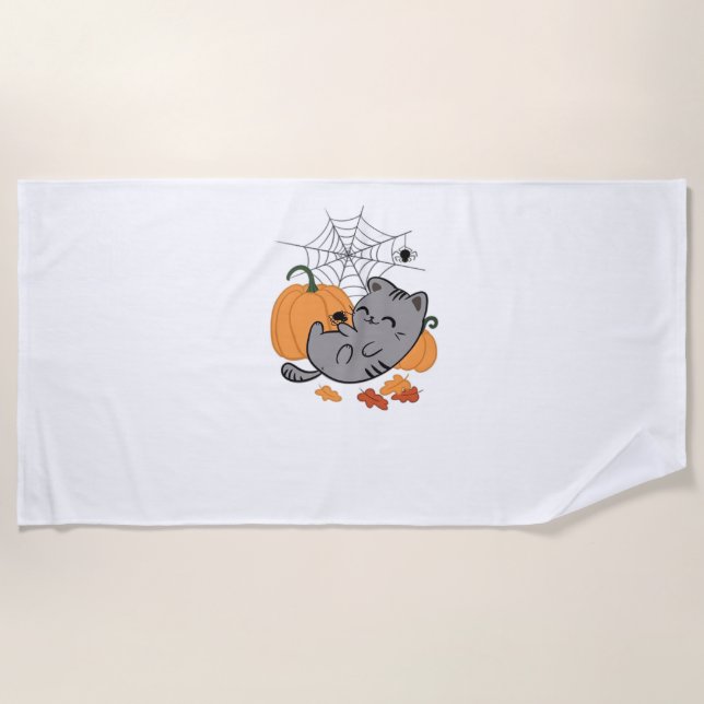Halloween Pack  Spooky and Festive Graphic Bundle  Beach Towel (Front)
