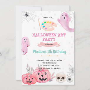 Halloween paint party invitation