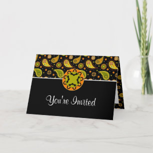 Halloween Paisley Invitation