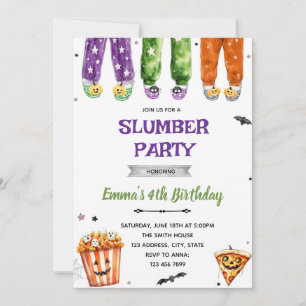 Halloween pajama party invitation