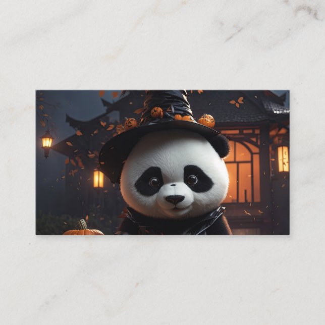 Halloween panda business card (Front)