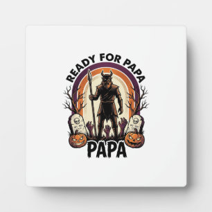Halloween Papa Shirt Vintage Graveyard Sunset Desi Plaque