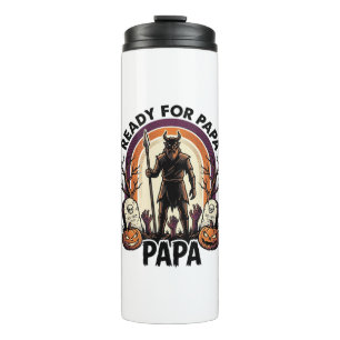 Halloween Papa Shirt Vintage Graveyard Sunset Desi Thermal Tumbler