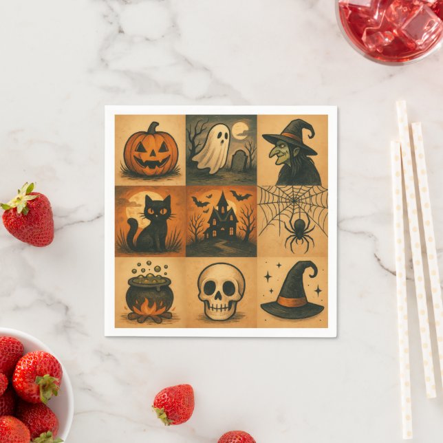 Halloween paper napkin (Insitu)