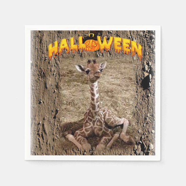 Halloween Paper Napkins Giraffe (Front)