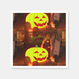 Halloween Paper Napkins, Pumpkin Napkin