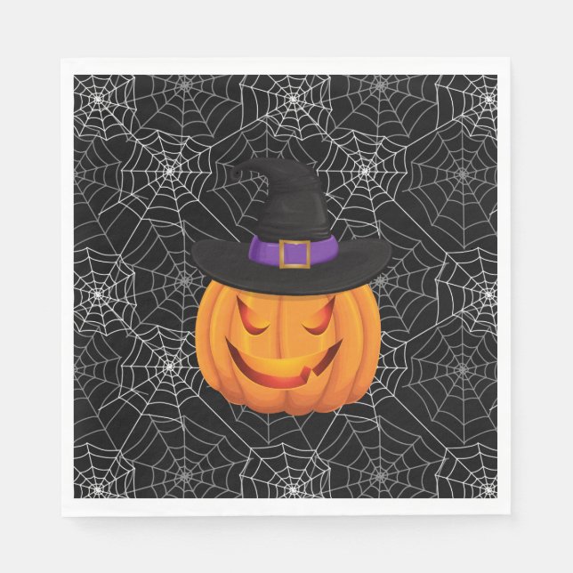 Halloween Paper Napkins-Pumpkin   Napkin (Front)