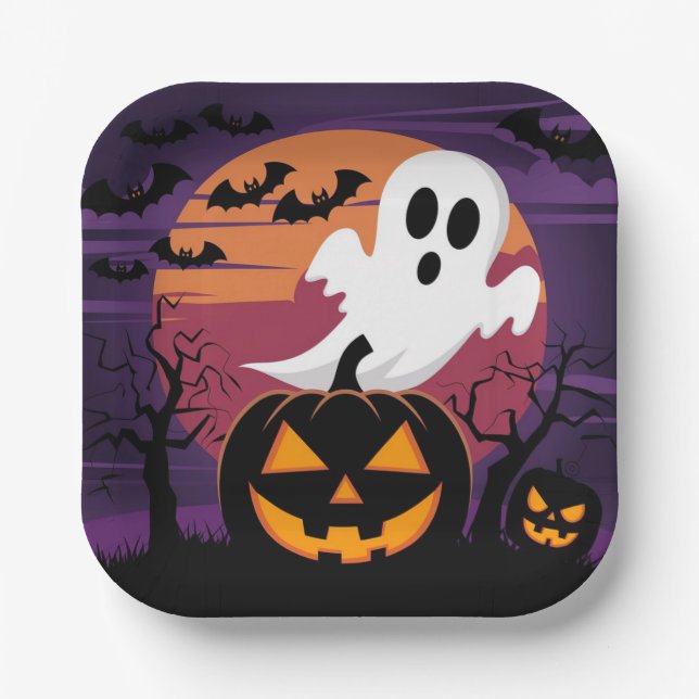 Halloween Paper Plate (Front)