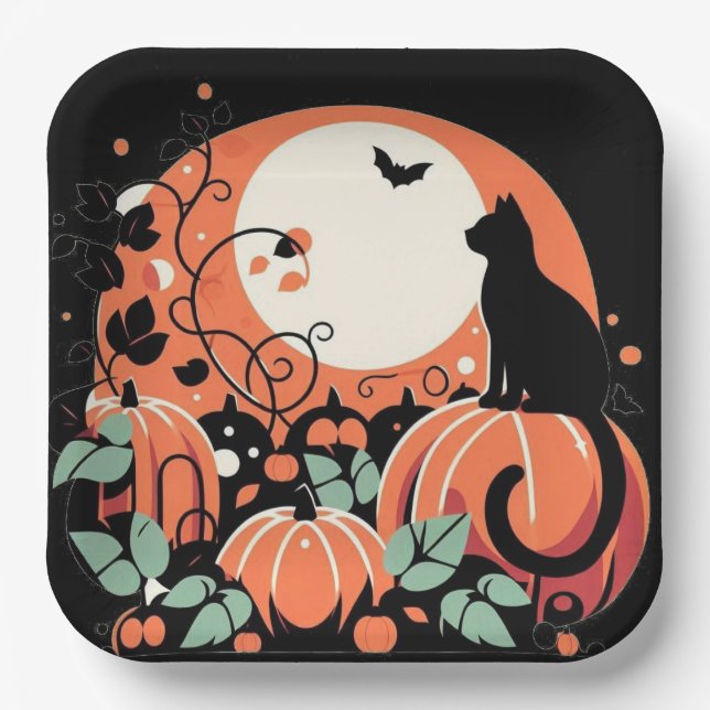 Halloween  paper plate (Front)