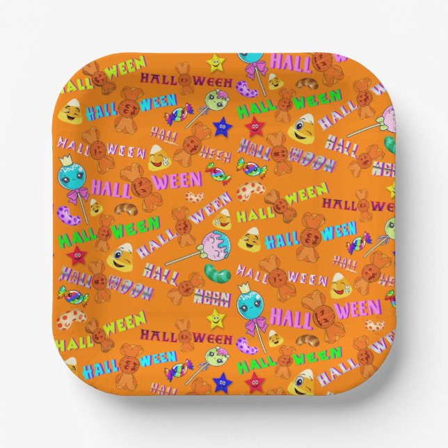Halloween Paper Plate (Front)