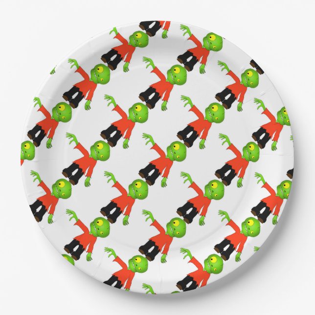 Halloween Paper Plates 9"/Zombie (Front)