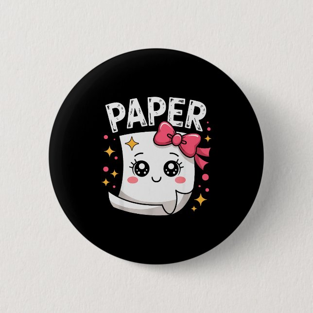 Halloween Paper Scissors Rock Matching Cute Paper  6 Cm Round Badge (Front)