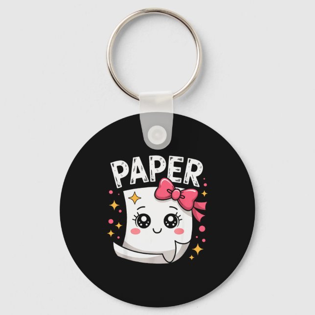 Halloween Paper Scissors Rock Matching Cute Paper  Key Ring (Front)
