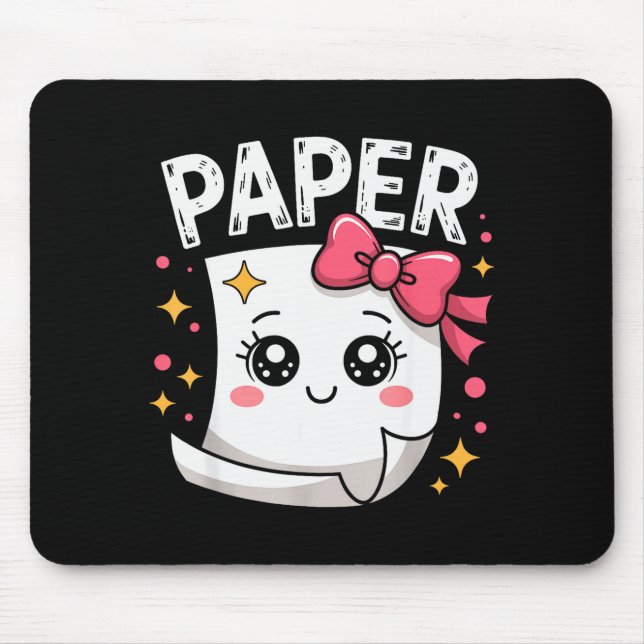 Halloween Paper Scissors Rock Matching Cute Paper  Mouse Mat (Front)