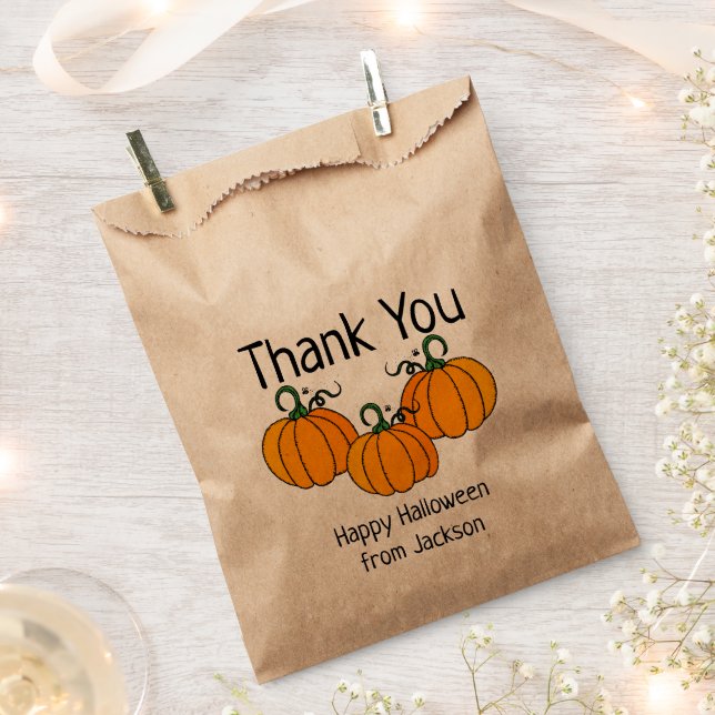 Halloween Paper Treat Favour Bags (Clipped)