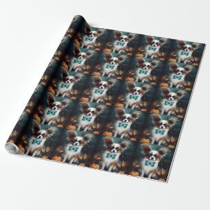 Halloween Papillon With Pumpkins Scary  Wrapping Paper