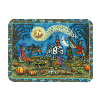 HALLOWEEN PARADE Witch Giraffe Bear Zebra Skellies Magnet