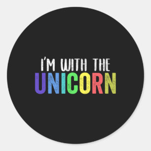 Halloween Parent Daughter Adult Costume I'm With T Classic Round Sticker