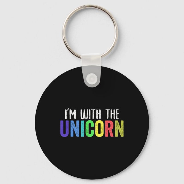 Halloween Parent Daughter Adult Costume I'm With T Key Ring (Front)