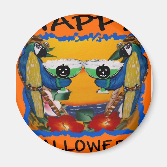 HALLOWEEN PARROTS MAGNET (Front)