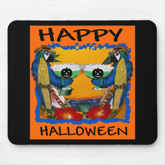 HALLOWEEN PARROTS MOUSE MAT (Front)