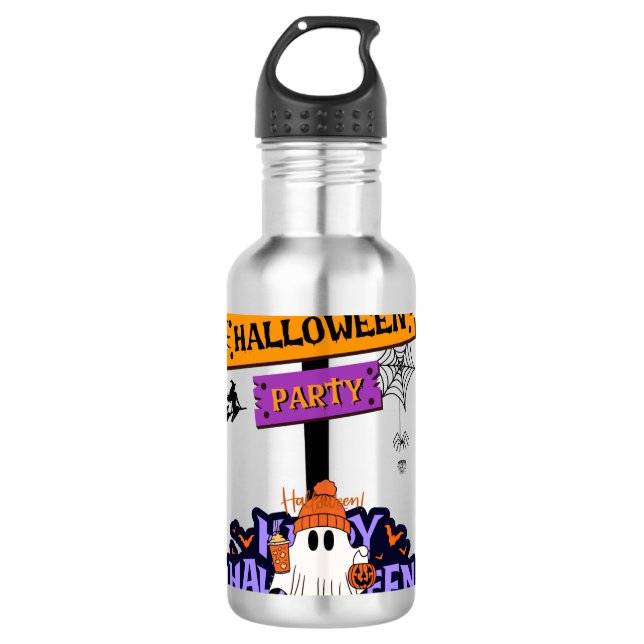 Halloween Party 710 Ml Water Bottle (Front)