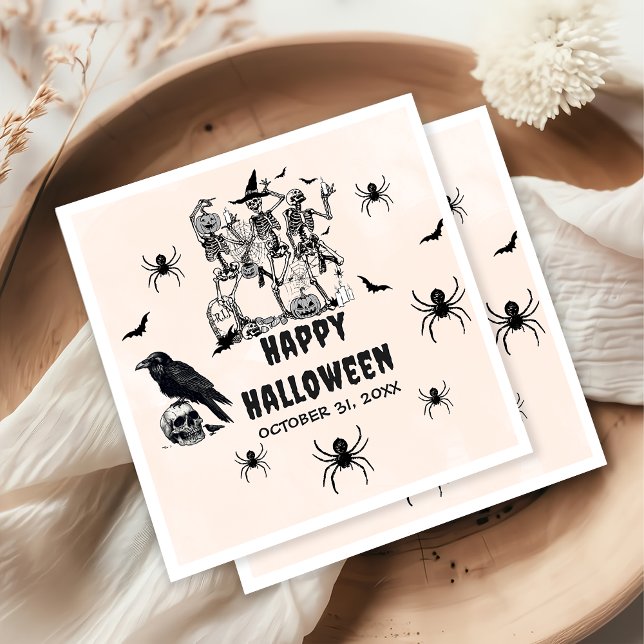 Halloween Party Adult Vintage Gothic Skull  Napkin (Creator Uploaded)