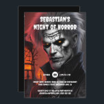 Halloween party adults gothic vampire man tattoos  invitation<br><div class="desc">Step into the chilling embrace of the macabre with our spine-tingling Halloween invitation. Picture this: a ghastly, drop dead gorgeous goth vampire man, eyes ablaze with eerie yellow luminance, his eyes boring deep into your soul. His black shirt, collar turned up like a sinister shroud, seems to whisper dark secrets...</div>