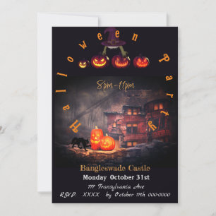 Halloween Party Bangleswade's Castle Invitations