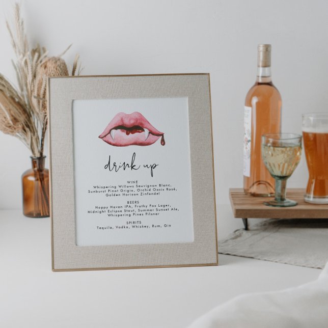 Halloween Party Bar Menu Sign Template (Creator Uploaded)